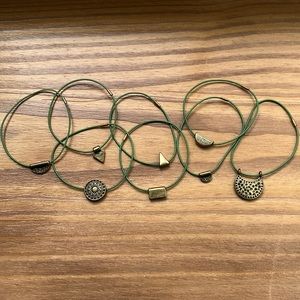 Free People Skinny Charm Elastic Bracelets
